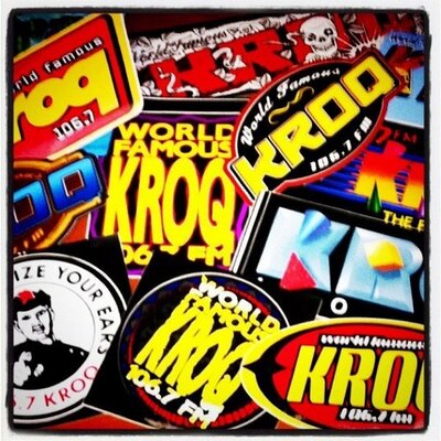 KROQ vintage stickers